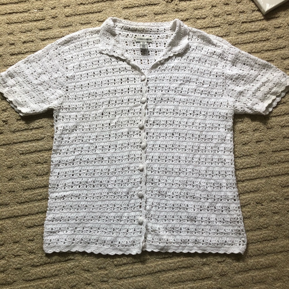 Vintage crochet top cardigan